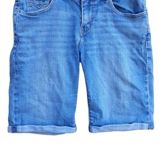 Levi's Shorts Womens 4 515 Bermuda Cuffed Hem Light Wash Long Jeans 5 Pocket - Picture 7 of 10